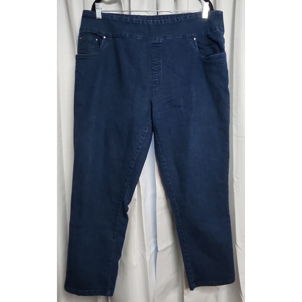 Blair Womans Plus Size 20Pt Pull-on Stretch Denim Jeans with Pockets High Rise
